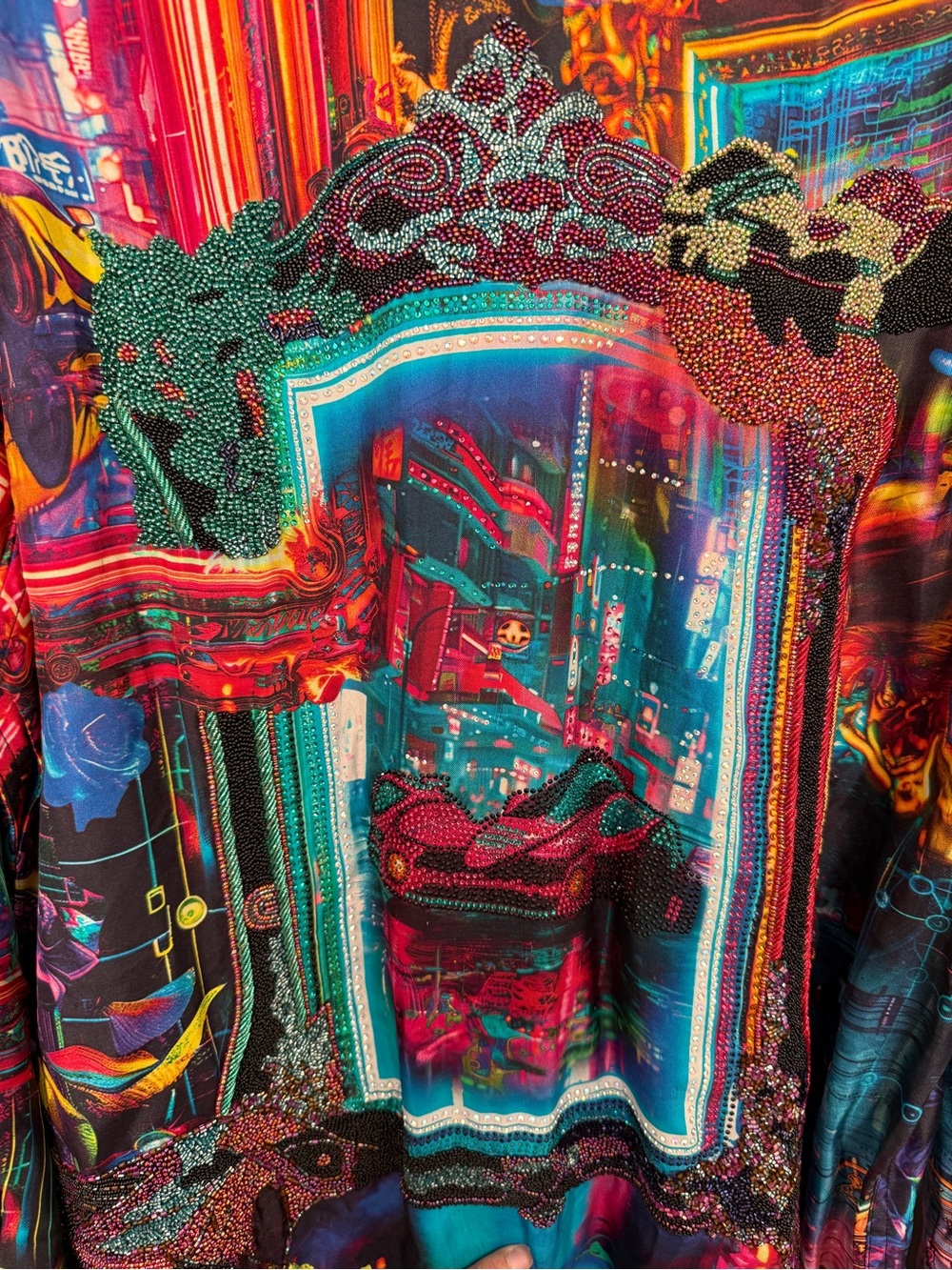 Robert Graham Black Multi-Color Abstract Print Button-Down Shirt - Picture 3 of 5
